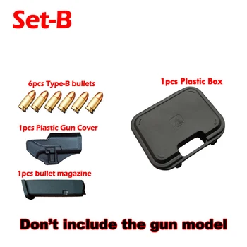 1 Maišelis Miniatiūriniai Modelis 1:3 Glock G17 Kulka Lydinio Mini Žaislas Ginklą Modelis Priedai (Jokių ginklų modelis)