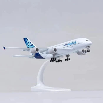 18CM Diecast Metalo Lydinio Lėktuvo Modelis Žaislas A380 