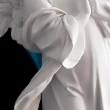 2/3 Dervos Baltas Angelas, Statula Darbalaukio Dekoro Kolekcija Langą Rekvizitai Kalėdų valdos veido