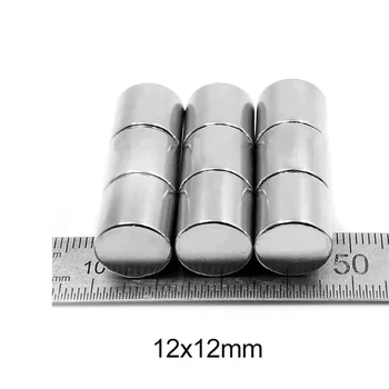 2/5/10/15/20/30PCS 12x12 mm Apvalus Paieškos Magnetas 12mm X 12mm Disko Neodimio Magnetai, Stiprūs, 12x12mm Nuolatinis Magnetas 12*12 mm
