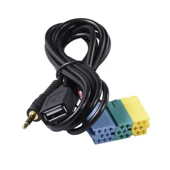 2 In 1 3,5 MM ir USB Kištuką Automobilio Audio Cable Male Plug Moterų Jungtis USB Išorinės Garso plokštės Garso Adapterį, automobilių reikmenys
