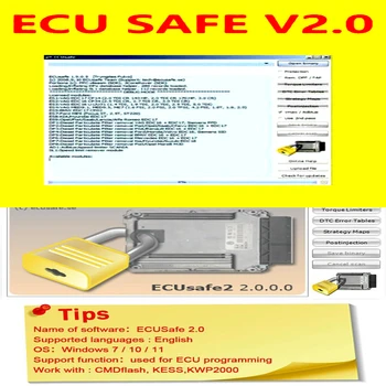 2024 Karšto Pardavimo ECUSafe 2.0 ECU ECM 2.0 Diagnostikos Programinė įranga, Skirta Automobilių ir Sunkvežimių ecu programavimas ECUSafe 2.0 programinė įranga
