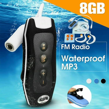 4 GB/8 GB Vandeniui IPX8 Metalo Įrašą MP3 Grotuvas FM Radijas Stereo Garso Plaukimo, Nardymo, Banglenčių Mini Sporto, Muzikos Grotuvas