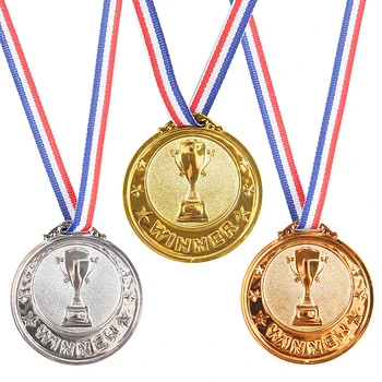 Aukso Sidabro Bronzos Apdovanojimą Medalio Laimėtojas Apdovanoti Futbolo Varžybose Prizai Sudarymo Medalis Už Suvenyras, Dovana Lauko Sportas Vaikams, Žaislai