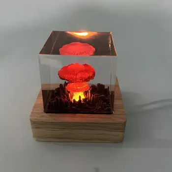 Branduolinio Grybo pavidalo Debesies Naktį Šviesos Sprogimo Bombų USB Stalo Lempa 3d Darbastalio Ornamentu Vaikas Miegamojo Namų Dekoro Kalėdų Dovana Žaislas