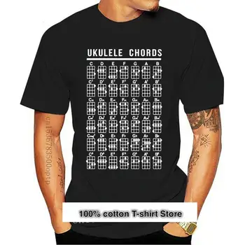 Camiseta de algodón personalizada con cuello redondo, camisa con estampado de acordes de ukelele, ajustada, para Fitneso, 2021