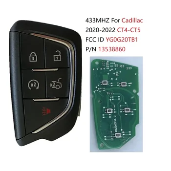 FCC ID YG0G20TB1 Už Cadillac 2020-2022 CT4-CT5 433MHZ 5 Mygtukus Smart Nuotolinio Klavišą hitag pro ID49 Chip P/N 13538860