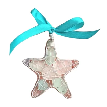Jūros Stiklo Star Dovana, Jūros Žvaigždė Kalėdų Kabinti Ornamentu, Rankų Darbo Akmuo Kristalas