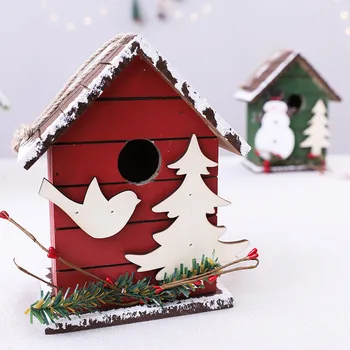 Kalėdų Puikus Paukščio Lizdą Salono Rankų darbo mediniais Paukščio Lizdą namų dekoro Navidena 2020 m.