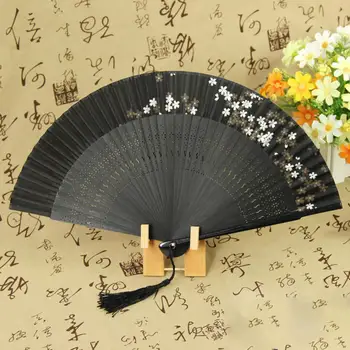 Kinų Stiliaus Juodoji Ranka Ventiliatorius Derliaus Lankstymo Gerbėjai Vestuves Kinijos Šokių Lankstymo Dekoratyvinis Ventiliatorius abanicos de mano para mujer