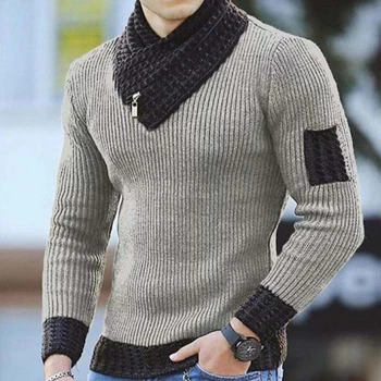 Korėjos Rudens Mados Vyrams, Atsitiktinis Vintage Stiliaus Megztinis Vilnos Golfo 2023 Žiemos Vyrų Šiltas Medvilnės Megztiniai Puloveriai
