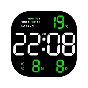 LED Didelis Ekranas Sieninis Laikrodis Skaitmeninis Pakabinti Laikrodį Silent Laiko, Savaitės Dienos Temperatūra Elektroninis Laikrodis už Kambarį Apdaila