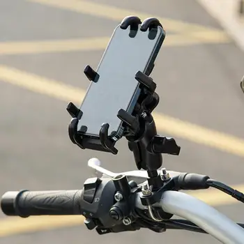 Motociklo Telefono Turėtojas Naudinga Reguliuojamas Lengva Įdiegti Motociklo GPS Navigacija, Laikiklis Motoroleris Priedai