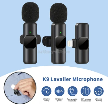 Originalus k9 Lavalier Bevielis Mikrofonas Atvartas Mobilųjį Telefoną, Profesionalus Garso ir Vaizdo Įrašymo Gyventi Mic 