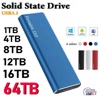 Originalus Nešiojamą Išorinį Kietąjį Drive1TB 2TB Mobiliojo Kietojo Disko, USB 3.1 Išorinis standusis diskas ssd Nešiojamojo 