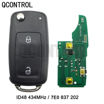 QCONTROL 2 BT Remote Automobilio Raktas 434MHz ID48 Mikroschemą 7E0837202/5FA010185-00 AMAROK/TRANSPORTERIS, skirtas VW/Audi