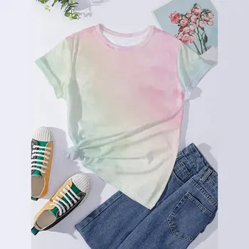 Seeyoushy 3D Spausdinimo Įdomus Išspausdintas Viršų 2023 Vasaros Nauja Tendencija moteriški marškinėliai Y2K Estetinės Streetwear Trumpas Rankovės O-kaklo Viršų Acotar