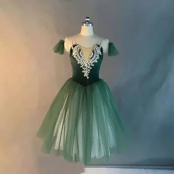 Suaugusiųjų Profesinis Baleto Trupės Baleto Trumpas Sijonas Veiklos Suknelė Miegančioji Gražuolė plokščiadugnis Suknelė Vaikų Šokių Suknelė