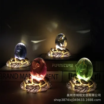 Šviesos Lava Dragon Egg Apdailos Galios Žaidimas Hobbit Dinozaurų Kiaušinių Suvenyrų Uždaras Miegamasis Namų Puošybai