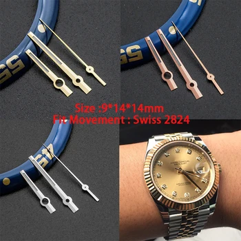Žiūrėti Rankos Adatos Tinka Šveicarijos Judėjimo 2824 Mėlynai Žalios Šviesos Rankas už Rlx vyriškų Laikrodžių Remontas, Laikrodžių Dalys, atsarginių dalių rinkoje